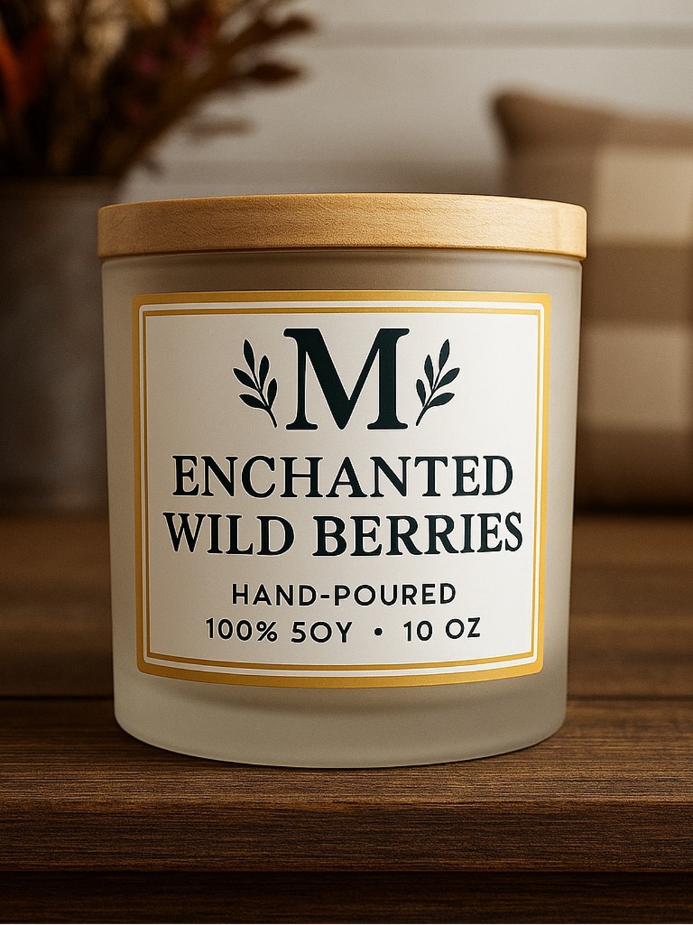 M Enchanted Wild Berries Scented Candle - 100% Soy, Homemade by Me, 10 oz